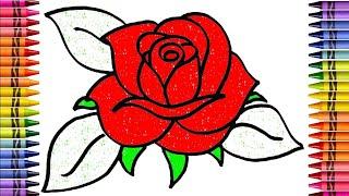 Bolalar uchun atirgul chizish/Drawing rose for children/Рисование розы для детей