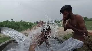 Tubewell Bath swimming with Friends | Village Life Desi Style