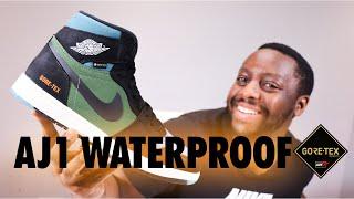 Nike Air Jordan 1 Gore-Tex Black Olive On Foot Sneaker Review QuickSchopes 619 Schopes DB2889 003