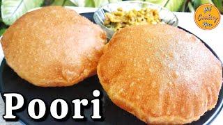 Poori Recipe | How to make Puffed Poori | Restaurant Style Poori Recipe | Goan Vegetarian Recipes