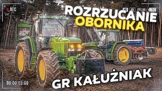  ROZRZUCANIE OBORNIKA 2025!!! W GR KAŁUŻNIAK  2xJOHN DEERE 