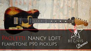 DEMO - PAOLETTI NANCY TELECASTER with FlameTone P90 pickups in Victory Sheriff 22 Head