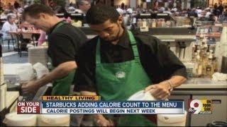 Starbucks counting calories on menu