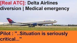 [Real ATC] Delta airlines medical emergency landing in Gander Airport, Newfoundland, Canada