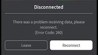 FIX Error Code 260 Roblox: There was a problem receiving data please reconnect. IOS.