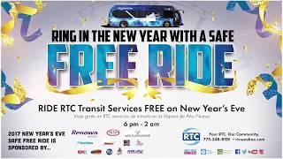 Ring in the New Year with a FREE Safe RIDE with RTC