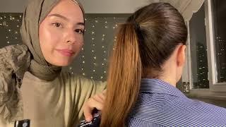 I'm Back  ASMR l Doing My Friend Hair Brush ‍️