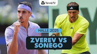 Lorenzo Sonego vs Alexander Zverev THRILLER | Halle 2025