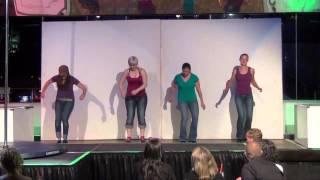 Tap dance group number at Denver Dance show..Kristi, Amy, Jessica and Mandy