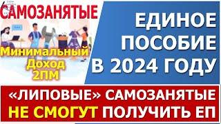 ️"Липовые" самозанятые в 2024 году НЕ смогут получить Единое пособие.️