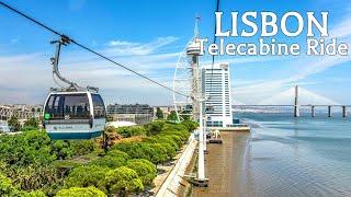  LISBON Telecabine Ride  | Cable Car | Portugal | HD HDR