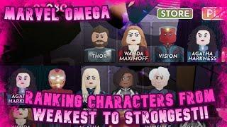 Ranking all characters from weakest to strongest | Marvel Omega!!