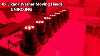 8 Lixada Washer Moving Heads Unboxing [Deutsch]