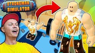 Помогаю Кате накачаться в Strongman simulator