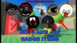 Roblox | Randomizer ALL EASY BADGE ITEMS RATING!!!