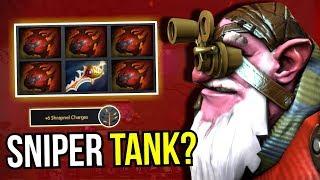 SNIPER TANK? - 5x Heart of Tarrasque Sniper NEW META 7.12 Dota 2 | Upside Down 91