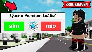 TESTEI esse BUG NOVO e GANHEI O PREMIUM no Brookhaven RP?! (ROBLOX) FACECAM