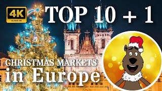 Where to go for Christmas in Europe 2024?  BEST EUROPEAN CHRISTMAS MARKETS  4K 60fps market tour