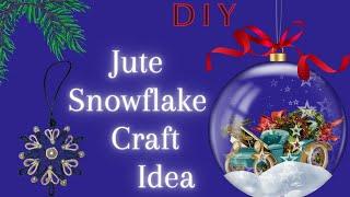 How to make Easy Jute Snowflake ️️ Ornament