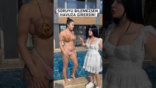 Gözde Akgün | SORUYU BİLEMEZSEN HAVUZA GİRERSİN | #gözdeakgün #shorts