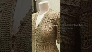Handmade Crochet Cotton Lace Beach Dress | Sustainable & Stylish #HandmadeDress #CrochetDress