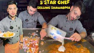 5 Star Chef Selling Shawarma on Cart || Best Chicken Shawarma in Delhi || Delhi Food || Street Food