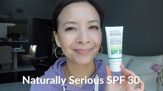 Naturally Serious Mineral Sun Defense Moisturizer SPF 30 Wear Test | Tiana Le