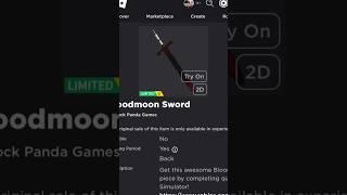 ( Limited UGC Item ) How to get BLOODMOON SWORD ROBLOX ( 2023 ) DeanOfficial YT