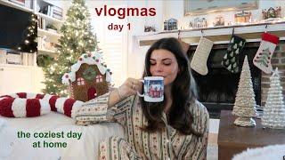 the first day of vlogmas — cozy day at home & decorating for christmas