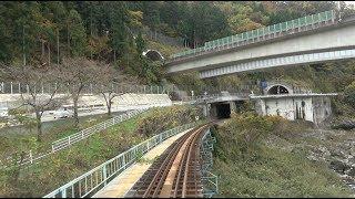 4K Cab view - Nagaragawa Railway sightseeing train "Nagara"  Hokunō to Mino-Ōta, Gifu Pref, Japan