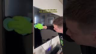 Safe and fast Tv screen cleaning #cleaning #tech #howto #shorts