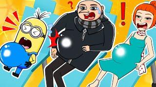 OMG!!! Felonious Gru, Lucy Wilde & Kevin are Pregnant ??! Minions and friends story animation