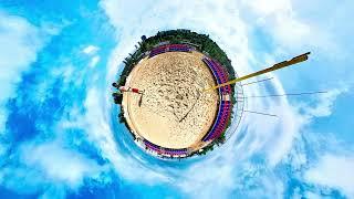 insta 360 | tiny planet | volleyball field