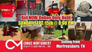 Tool Collection, Fishing and Sporting Goods, Power Tools and More! Online Auction ends 9/15/24