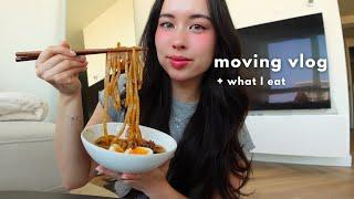 MOVING VLOG : what I eat, packing, NEW HOME tour 