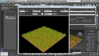 3Ds Max Fast Grass Tutorial with Hair and Fur Modifier