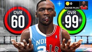 MICHAEL JORDAN BUILD 60 OVR to 99 OVR in 1 VIDEO (No Money Spent + No MyCareer)