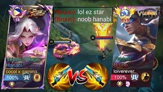 SUPREME HANABI VS TOP GLOBAL NEW META BRUNO! | ONE OF THE HARDEST RANKED GAME! (WHO WILL WIN?!)