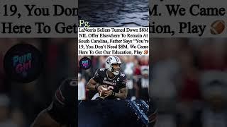 LaNorris Sellers turned down $8M NIL money to stay at South Carolina.  #Gamecocks #NIL #CFB