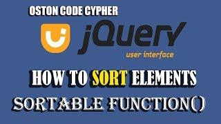 How to sort Elements -  Jquery UI