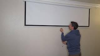 Retractable projector screen unboxing and install | HOW TO INSTALL a projector screen