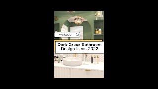 VANCOCO Bathroom Design Ideas 2022 | Dark Green Shower