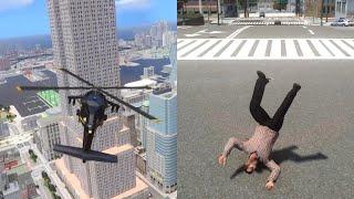 GTA IV - Helicopter Bailouts Ragdolls Compilation #2 (Euphoria Ragdolls Moments)