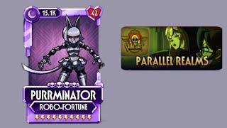 PURRMINATOR Robo-Fortune in Parallel Realms NO MERCY showcase, skullgirls mobile