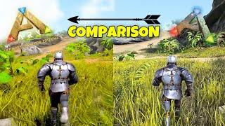 Ark Mobile Beta Vs Ark Survival Pc Graphic Comparison! - Part 01