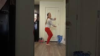 Actress Brandi Mosko dancing at home