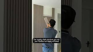 WPC Wall Panel Invisible Door Installation #qualitymaterials #constructionmaterials #onsun