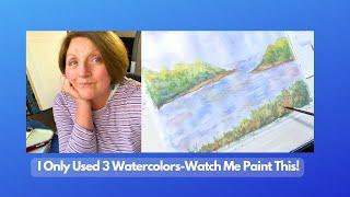 Watch How to Use 3 Colors to Paint This Watercolor Landscape