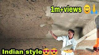 Amazing Techniques Ceiling Plastering Work//Indian Style Construction Work/Construction 4U{85}