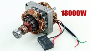 Motor Copper Coil 220V Armature Free Electricity 18000W Generator United Electric Light bulb Project